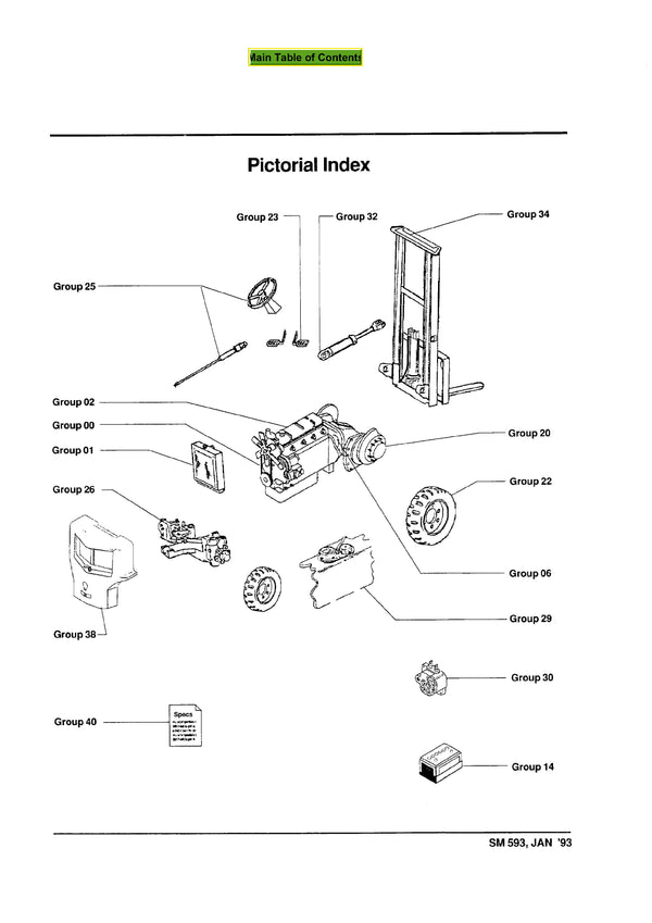 Clark GPX DPX 30 55 (SM-593) Forklift Service Repair Manual - PDF Download