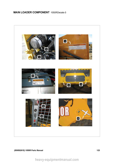 Gehl 1050R 1050R (EU) 1050R X-SERIES Skid-Steer Loader Parts Manual 50950261E 2019