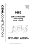 Gehl 1083 Telescopic Boom Forklift Operator Manual 907337A PDF Download