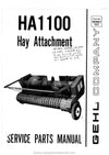 Gehl 1100 Hay Attachment Service Parts Manual 903661A