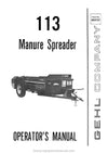 Gehl 113 Manure Spreader Operator Manual 903737A PDF Download