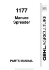 Gehl 1177 Manure Spreader Parts Manual 907541B 2004