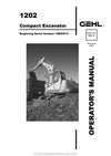 Gehl 1202 Compact Excavator Operator Manual 908170B PDF Download