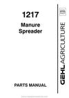 Gehl 1217 Manure Spreader Parts Manual 907542B 2004