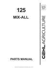 Gehl 125 MX ALL Parts Manual 907148B 2000
