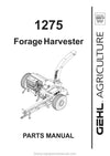 Gehl 1275 Forage Harvester Parts Manual 908010A 1999