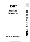 Gehl 1287 Manure Spreader Parts Manual 907543B 2004