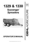 Gehl 1329 1330 Scavenger Spreader Operators Manual 907500B 2004