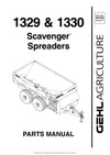 Gehl 1329 1330 V-Tank Manure Scavenger Spreader Parts Manual Download PDF
