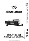 Gehl 135 Manure Spreader Parts Manual Download PDF