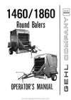 Gehl 1460 1860 Round Baler Operators Manual 903308A