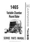 Gehl 1465 Round Baler Service Parts Manual Download PDF