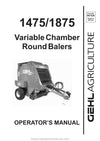 Gehl 1475 1875 Round Baler Operators Manual 907520C 2000