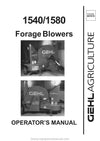 Gehl 1540 1580 Forage Blower Operators Manual 907076A 1994