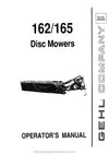 Gehl 162 165 Disc Mower Operator Manual 906260A PDF Download