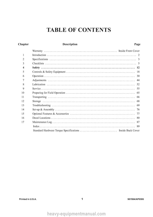 Gehl 170 Mixall Operator Manual 907084 - PDF Download