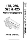 Gehl 175 250 325 425 Manure Spreader Parts Manual Download PDF