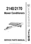 Gehl 2140 2170 Mower Conditioner Service Parts Manual Download PDF