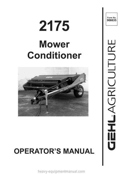 Gehl 2175 Mower Conditioner Operators Manual 906635A 1993