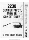 Gehl 2230 Mower Conditioner Service Parts Manual 903219A