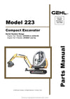 Gehl 223 Compact Excavator SN AD00454 and Up Parts Manual 918036D 2009 1