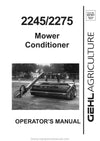 Gehl 2245 2275 Mower Conditioner Operators Manual 907091A 1994