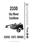 Gehl 2330 Disc Mower Conditioner Parts Manual Download PDF