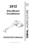 Gehl 2412 Disc Mower Conditioner Operators Manual 908151A 2000