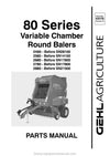Gehl 2480 2580 2680 2780 2880 Round Baler Parts Manual 909796B 2004