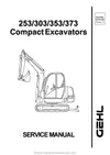 Gehl 253 303 353 373 Compact Excavator Service Repair Manual 918148A