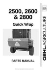 Gehl 2580 2680 2880 Quick Wrap Parts Manual 909799B 2005