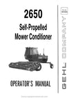 Gehl 2650 Mower Conditioner Operators Manual 903923A 1987