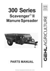 Gehl 309 312 315 322 V-Tank Manure Spreader Parts Manual Download PDF