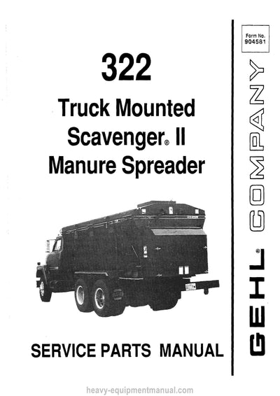 Gehl 322 Truck Mounted (904581A) Service Parts Manual PDF