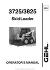 Gehl 3725 3825 Skid-Steer Loader Operator Manual 906376C PDF Download