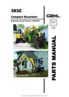 Gehl 383Z Compact Excavator Parts Manual 918195C 2013