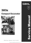 Gehl 383Z Compact Excavator Service Repair Manual 918197A