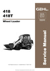 2013 Gehl 418 418T Series II Wheel Loader (50940186) Service Manual PDF Download