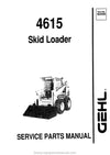 Gehl 4615 Skid-Steer Loader (904592A) Service Parts Manual Download PDF