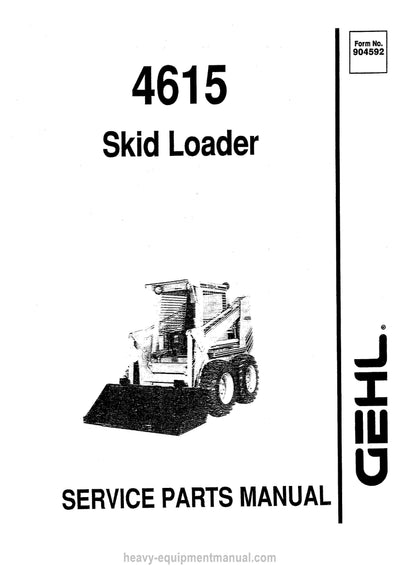 Gehl 4615 Skid-Steer Loader (904592A) Service Parts Manual Download PDF