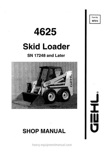 Gehl 4625 Skid Steer Loader (907212) Service Repair Manual PDF Download