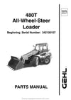 Gehl 480T Wheel-Steer Loader Parts Manual PDF Download