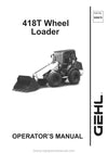 Gehl 480T Wheel Loader Operators Manual 909879A 2002