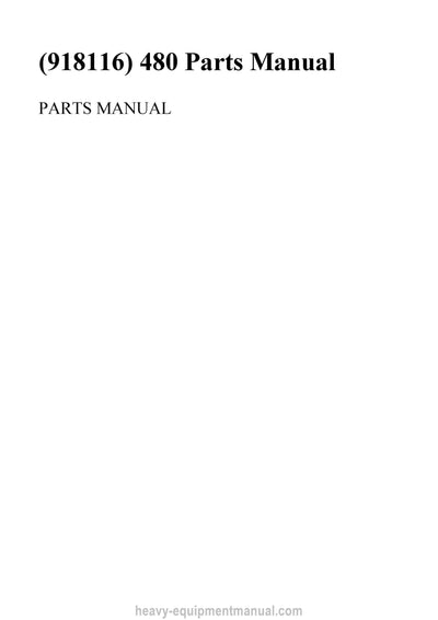 Gehl 480 Wheel Steer Loader (918116) Parts Manual PDF Download