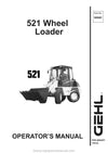 Gehl 521 Wheel Loader Operator Manual 909881A PDF Download