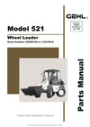 Gehl 521 Wheel Loader Parts Manual PDF Download