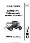 Gehl 553 552 Dynalift® Telescopic Boom Forklift (908459) Parts Manual 