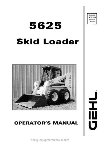 Gehl 5625 Skid-Steer Loader Operator Manual 907248A - PDF Download