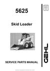 Gehl 5625 Skid Loader (907221B) Service Parts Manual