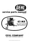 Gehl 65 MX Service Parts Manual (903517) PDF Download